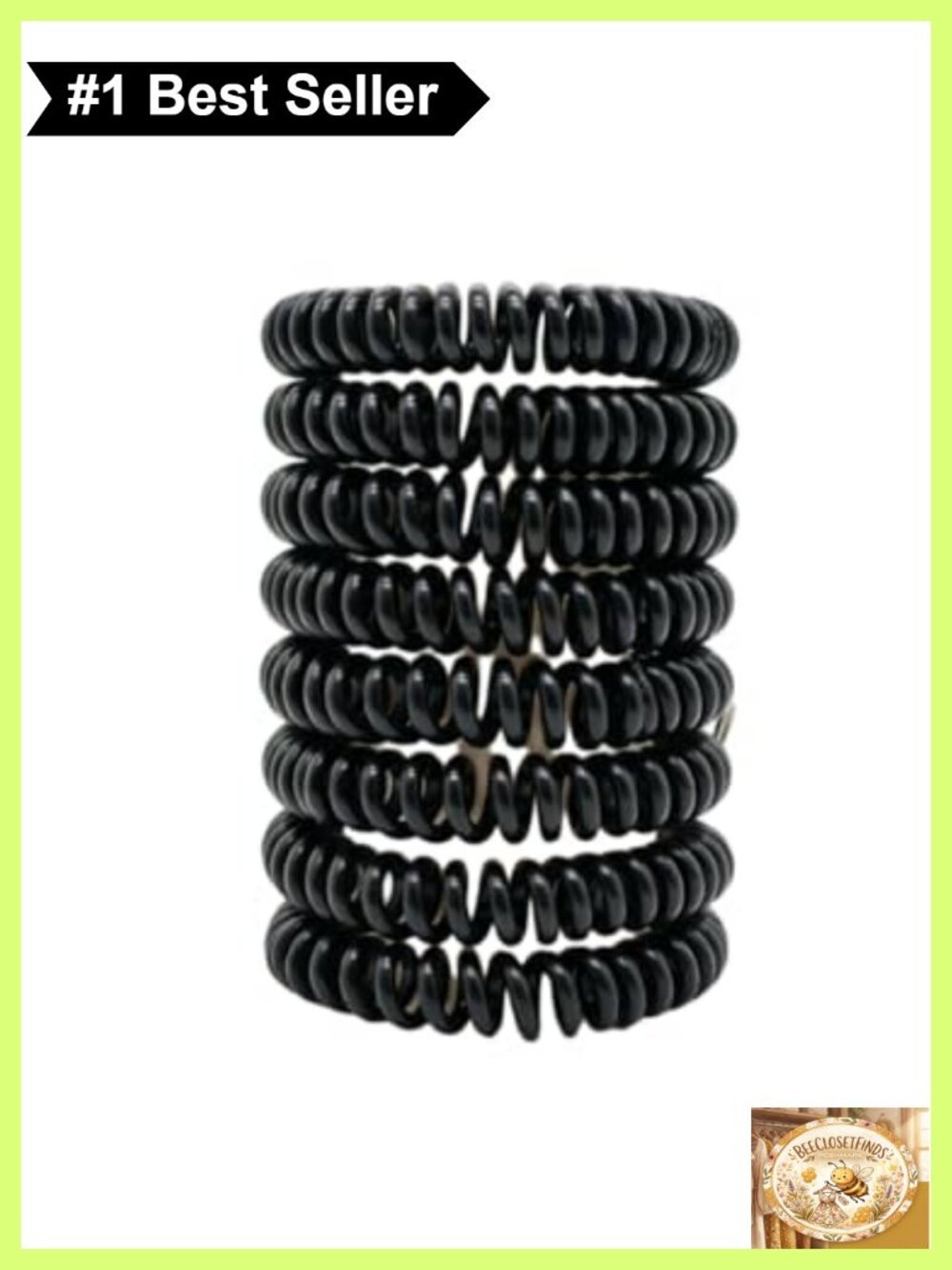 9pc Spiral Coil Wrist Keychain Stretchy Wristband Key Holder Gym Swim
